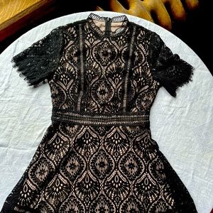 BB Dakota RSVP Black Lace Mini Dress